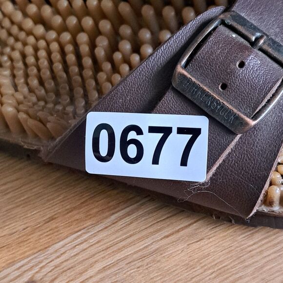 Birkenstock Women’s 8 EU 39 Brown Leather Noppy Strap Massage Sandals Germany - Picture 10 of 10